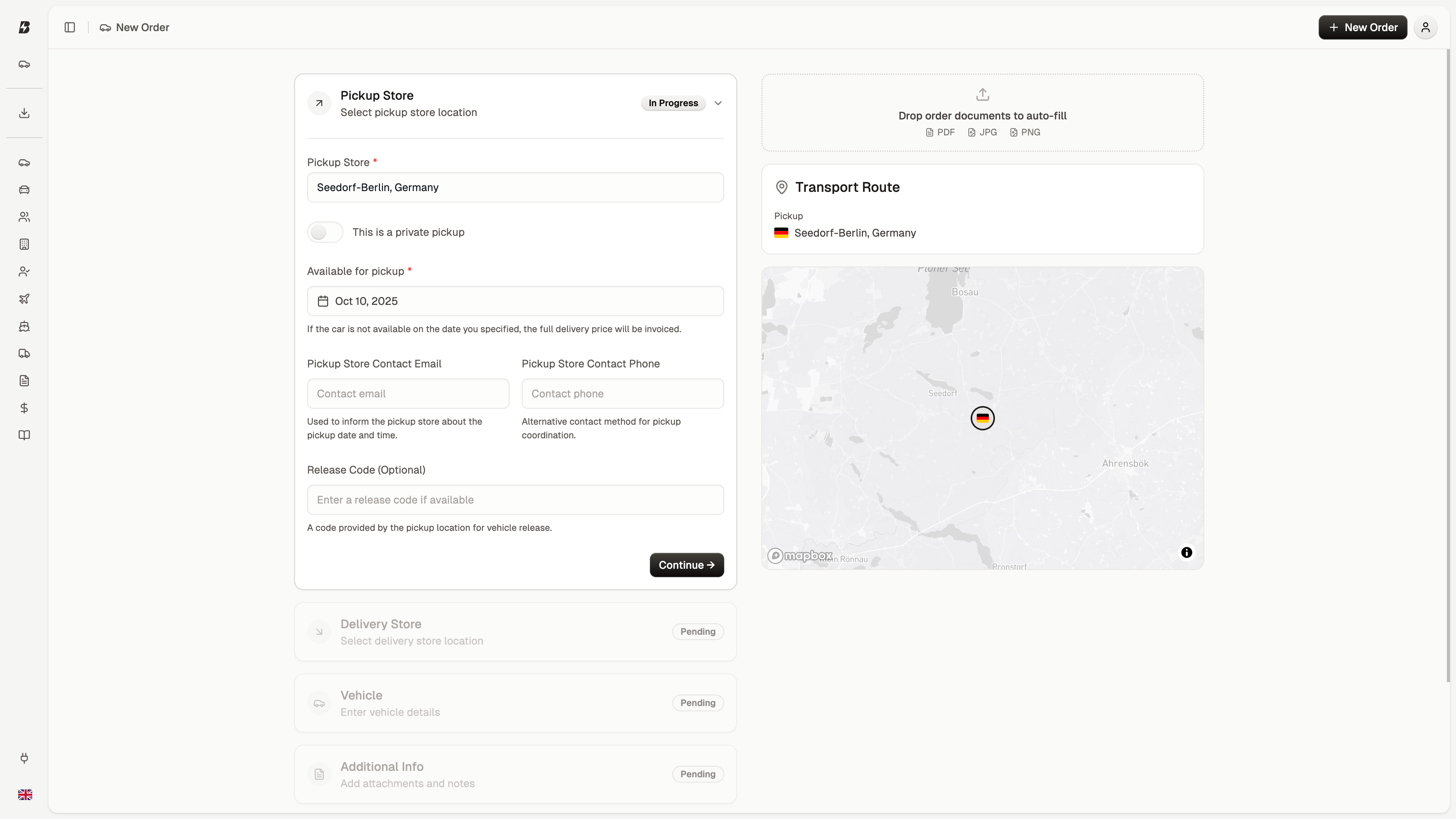 Bahn Express Order Form